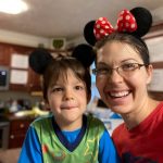 Mom and Son with Mickey Mouse Ears