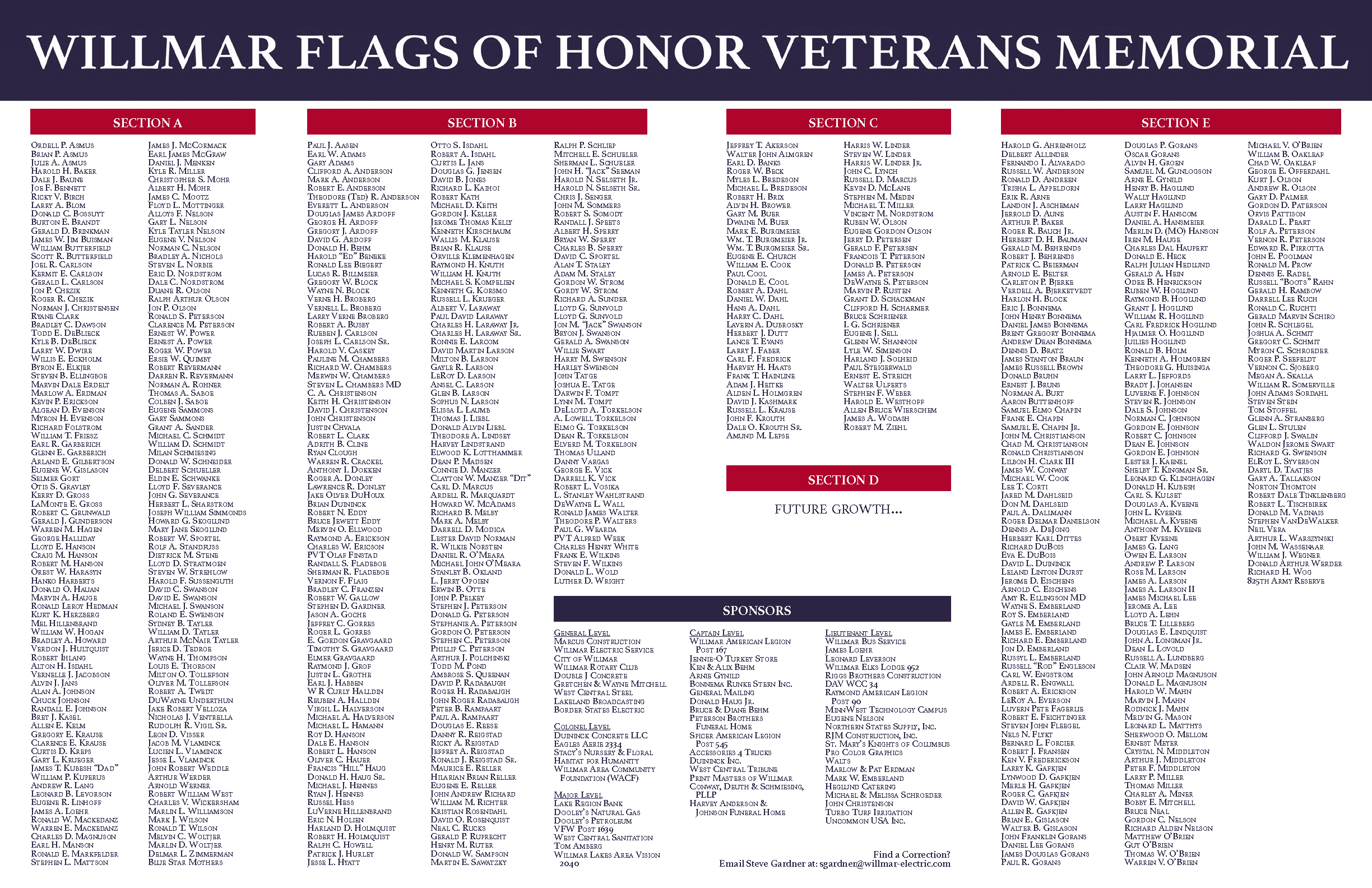 Willmar Flags of Honor Veterans Memorial
